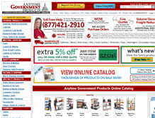 Tablet Screenshot of anytimegovernmentproducts.com